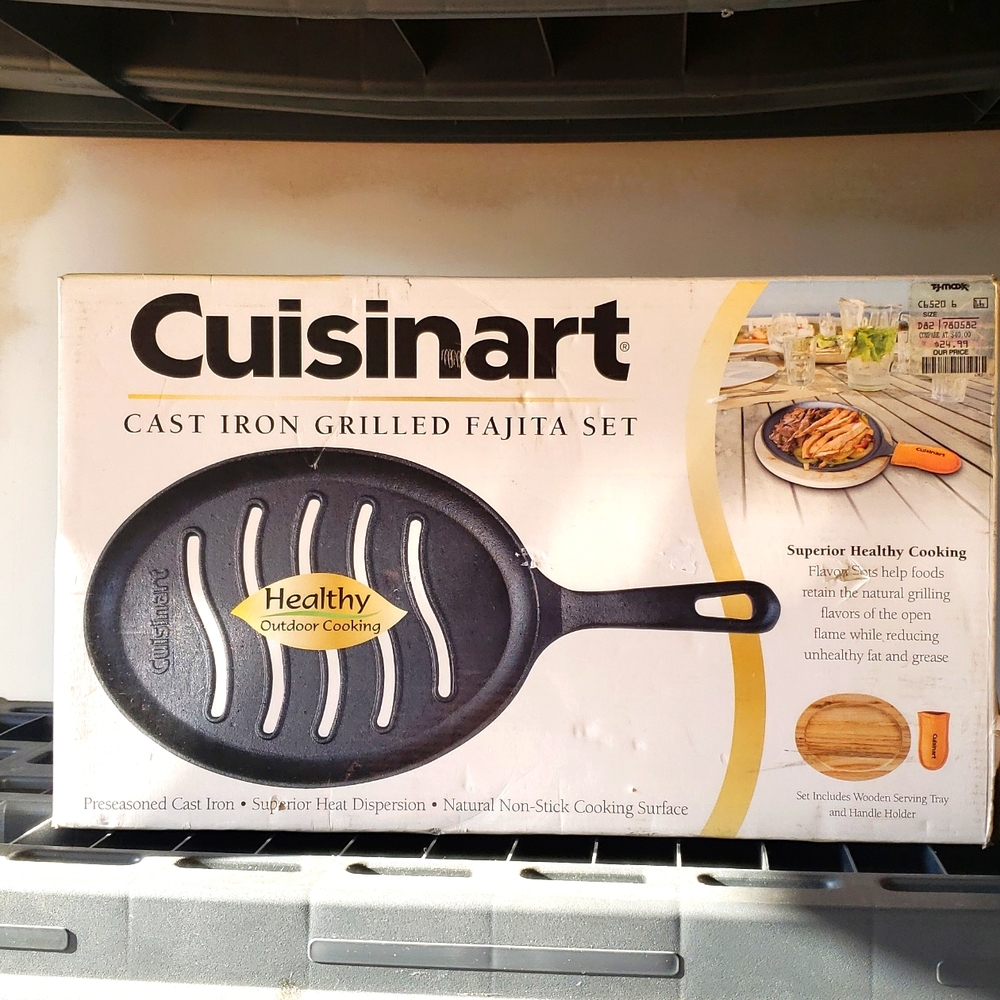 Cuisinart Cast Iron Fajita Grilling / Skillet Set